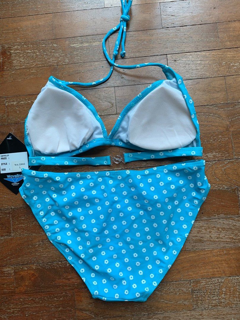 Sky Blue Bikini Set Women S Fashion Swimwear Bikinis Swimsuits On Carousell