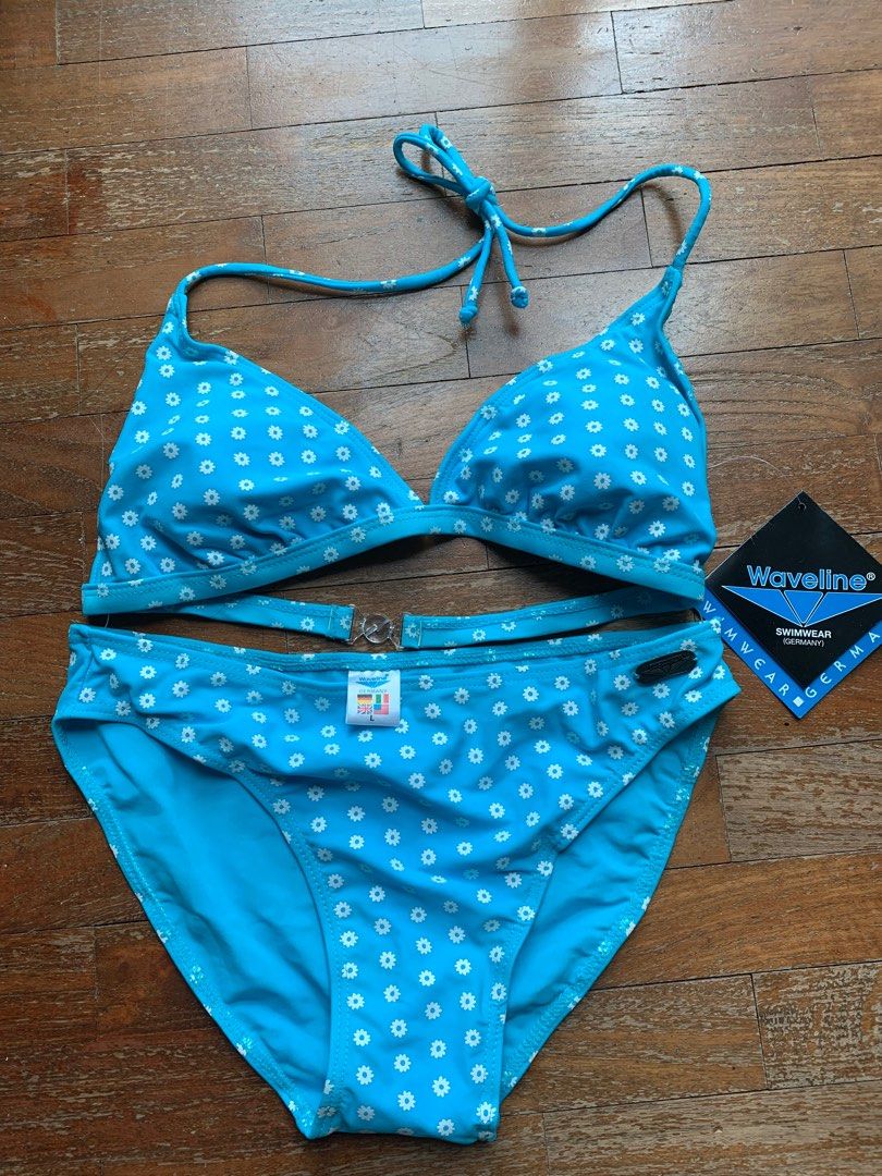 Sky Blue Bikini Set Women S Fashion Swimwear Bikinis Swimsuits On Carousell