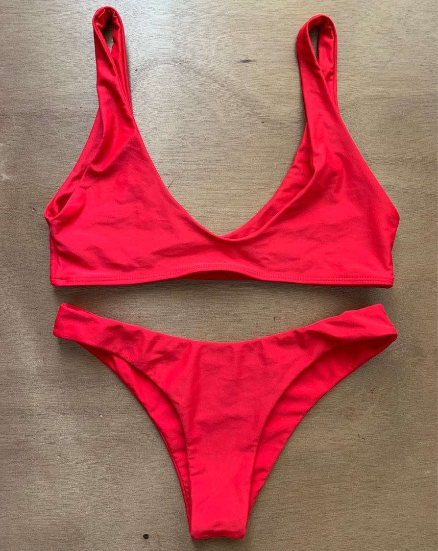 Kendall Jenner Two Piece Red Bikini On Carousell