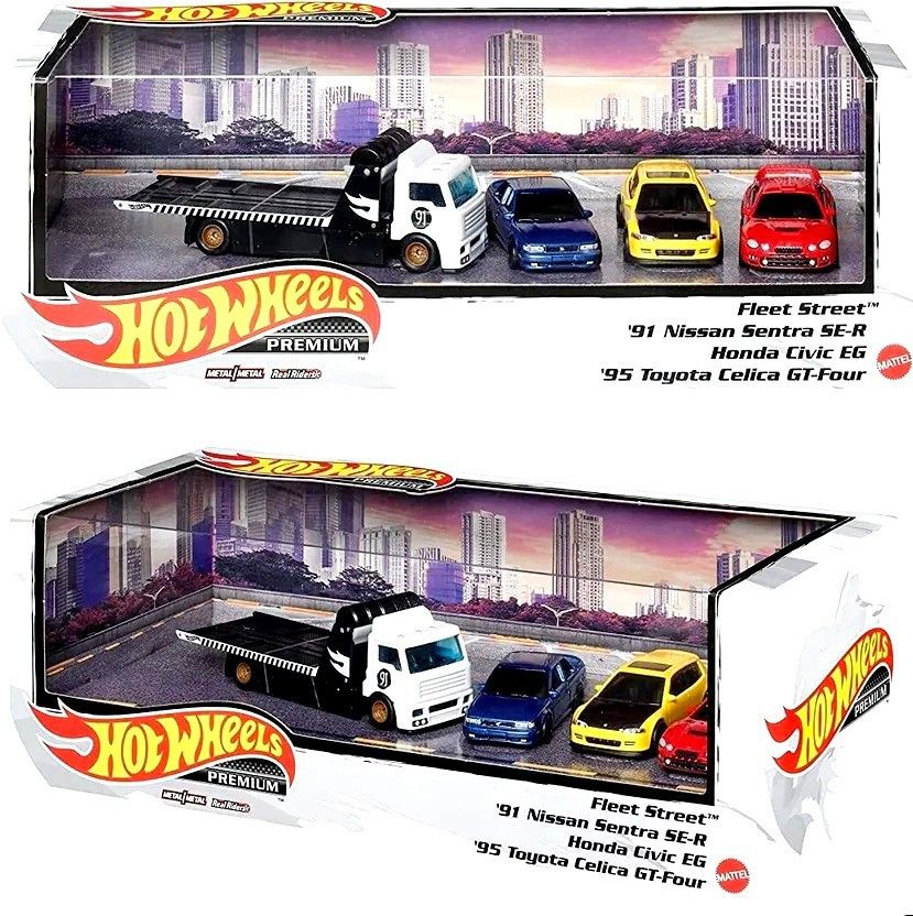 MISB Hot Wheels Premium Nissan Sentra SE R Honda Civic EG Toyota Celica GT Four With