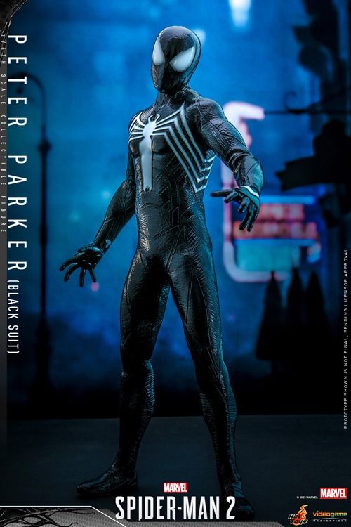 Hot Toys Vgm Marvel S Spider Man Peter Parker Black Suit Hobbies Toys Toys Games