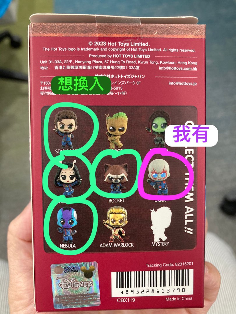 交換 Hot Toys Cosbi 盲盒迷你珍藏人偶系列 CBX Marvel Studio 銀河守護隊 系列 盲盒 興趣及遊戲 玩具 遊戲類 Carousell