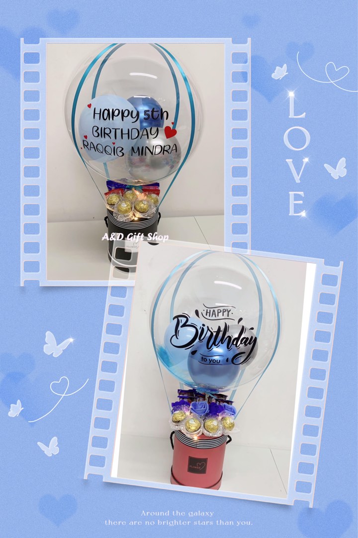 Hot Air Balloon With Snacks Box Hobbies Toys Stationery Craft Flowers Bouquets On Carousell