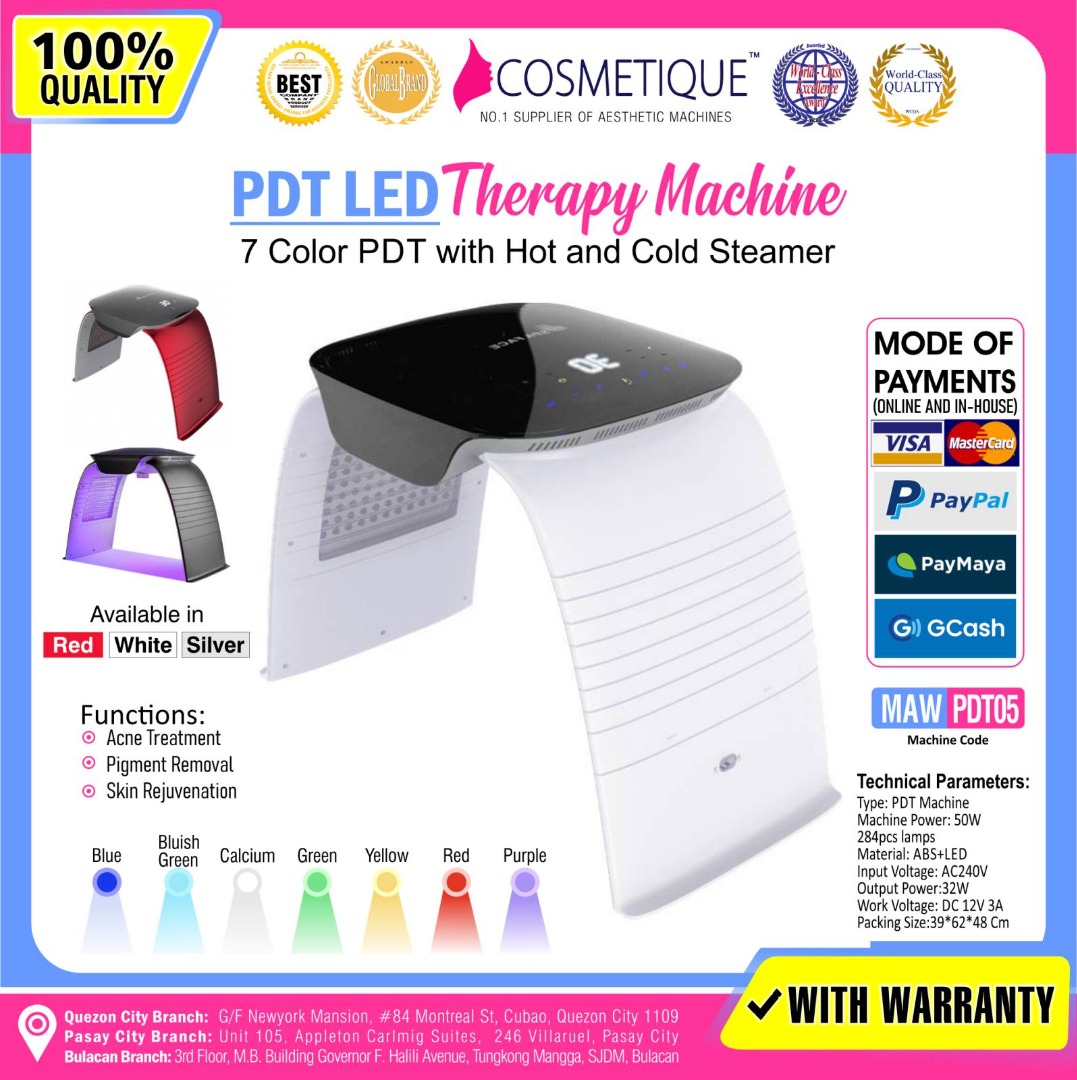 Pdt Led Light With Hot Cold Steamer Machine On Carousell