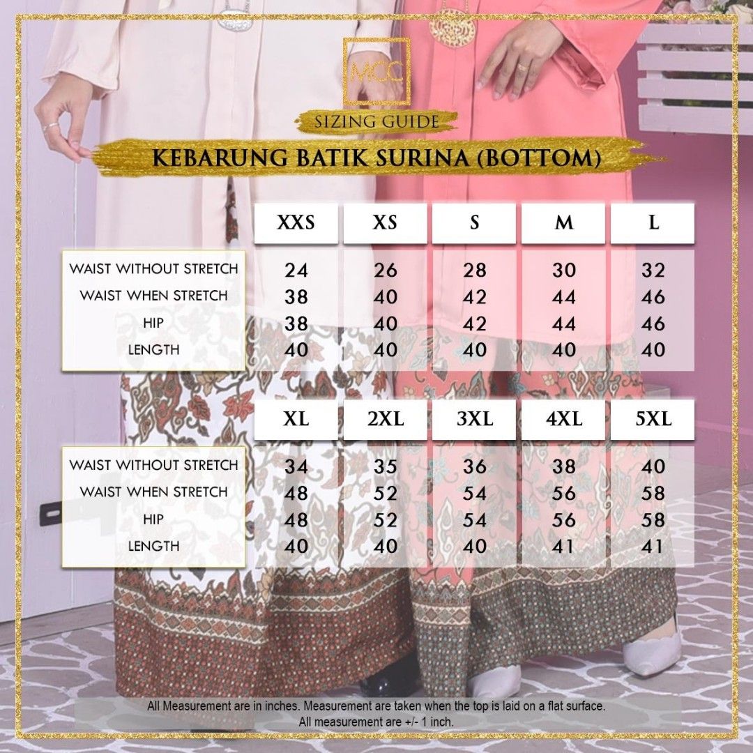Kebarung Mcc Batik Nude Cream Baju Kurung Preloved Melayu Klasik
