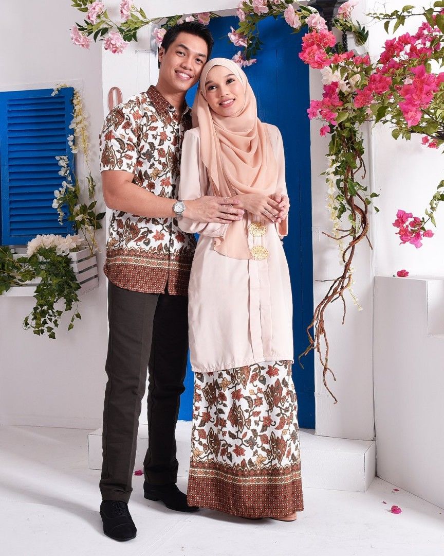 Kebarung Mcc Batik Nude Cream Baju Kurung Preloved Melayu Klasik