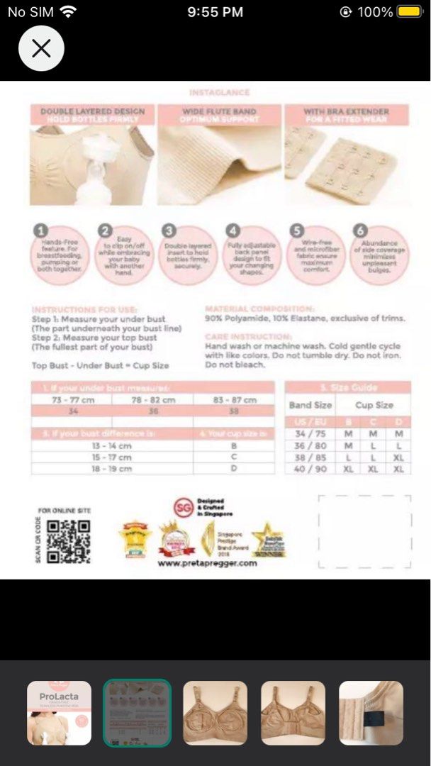 Pret A Pregger Prolacta Hands Free Seamless Pumping Bra Size M Nude Women S Fashion
