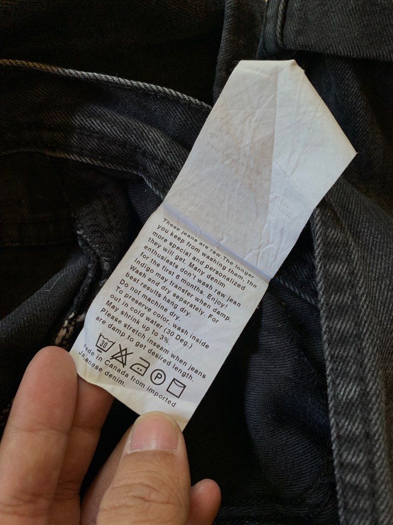 Naked Famous Washed Black Selvedge Denim On Carousell