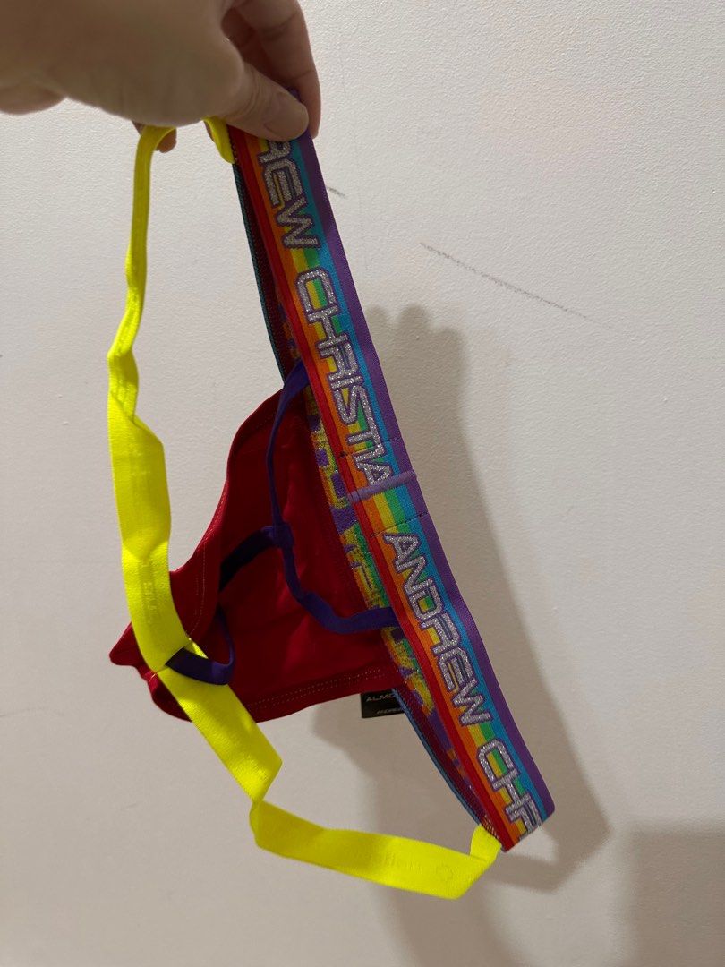 Clear Stock 8 Authentic Andrew Christian Almost Naked Pride Y Back Jock Thong Men S