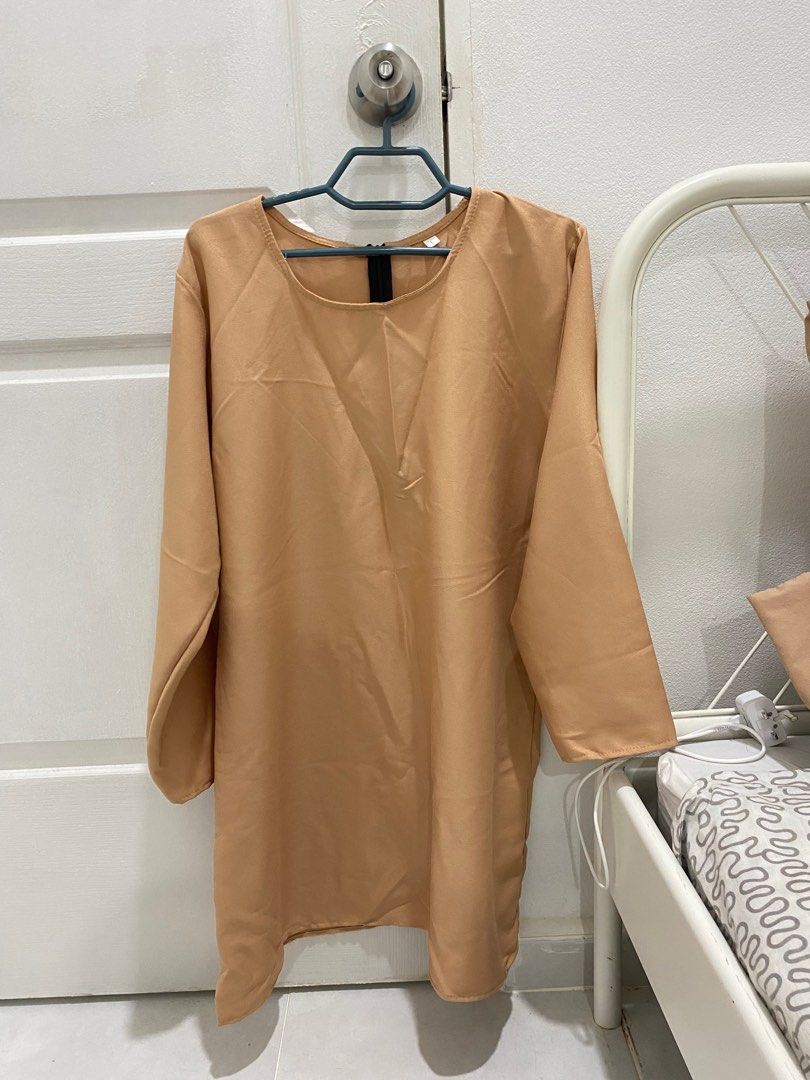 Baju Kurung Nude Plain Women S Fashion Muslimah Fashion Baju Kurung