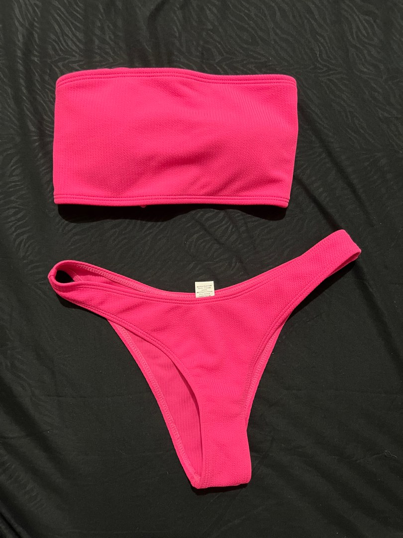 Neon Pink Bikini Two Piece On Carousell