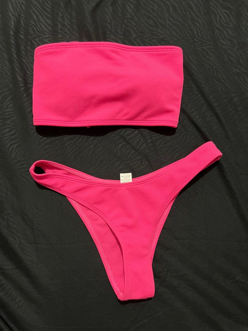 Neon Pink Bikini Two Piece On Carousell