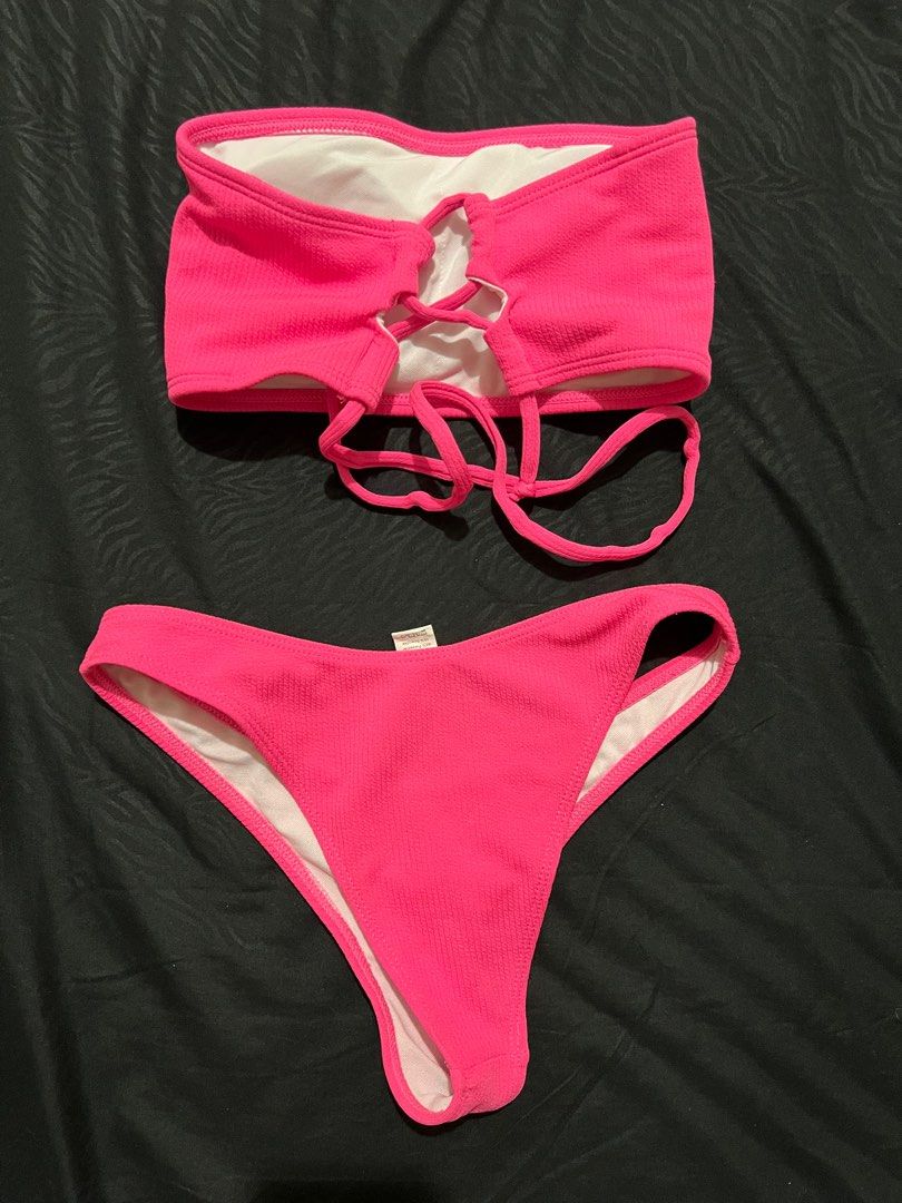 Neon Pink Bikini Two Piece On Carousell