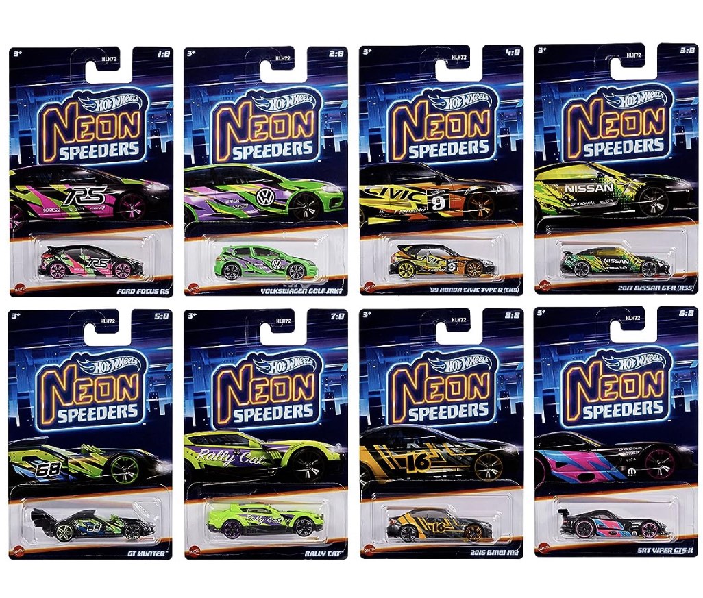日版 Hot Wheels Hotwheels NEON SPEEDERS FORD FOCUS RS VOLKSWAGEN GOLF MK NISSAN GT R R