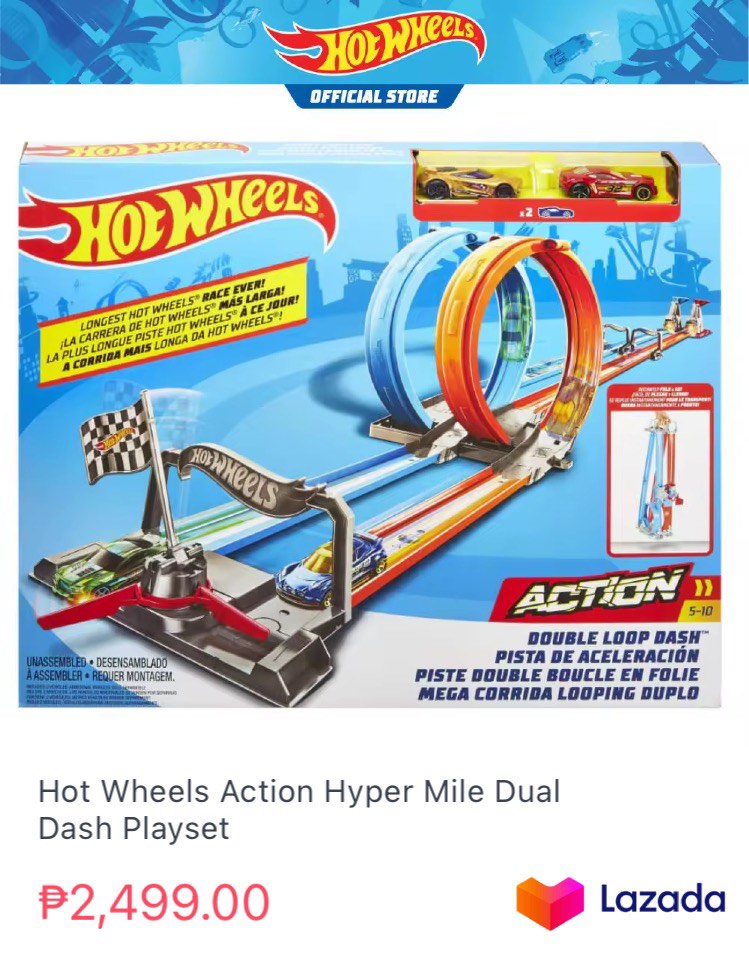 Hot Wheels Action Hyper Mile Dual Dash Playset On Carousell