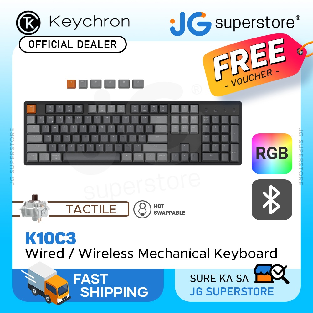 Keychron K Keys Bluetooth Wireless Wired Full Size Mechanical Keyboard With Hot