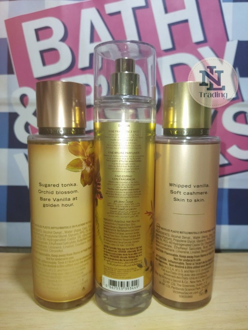 Authentic Bbw Dahlia Mist Vs Bare Vanilla Vs Bare Vanilla Golden