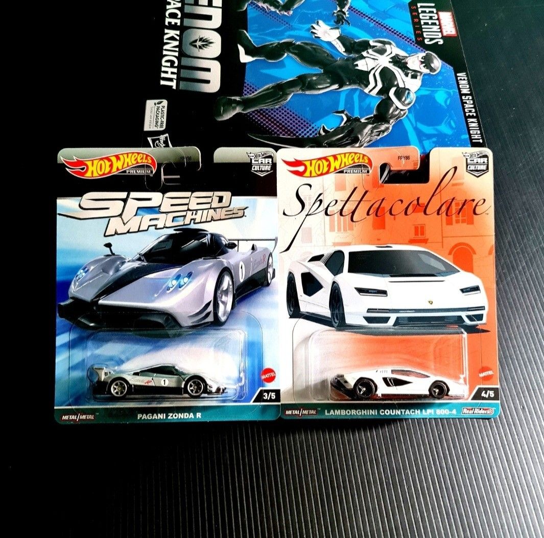 Hot Wheels Premium Spettacolare Lamborghini Countach Lpi Speed Machines Pagani Zonda R