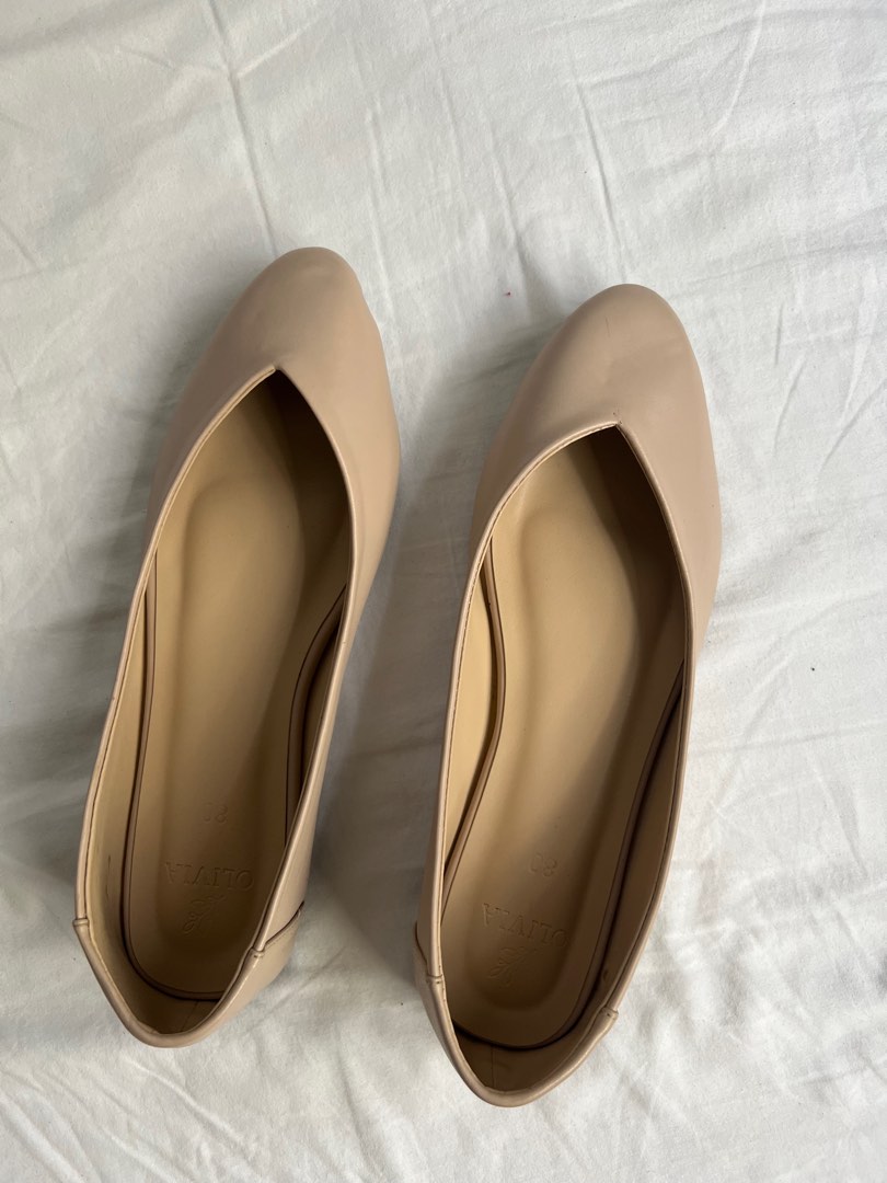 Olivia Mnl Nude Flats Women S Fashion Footwear Flats Sandals On