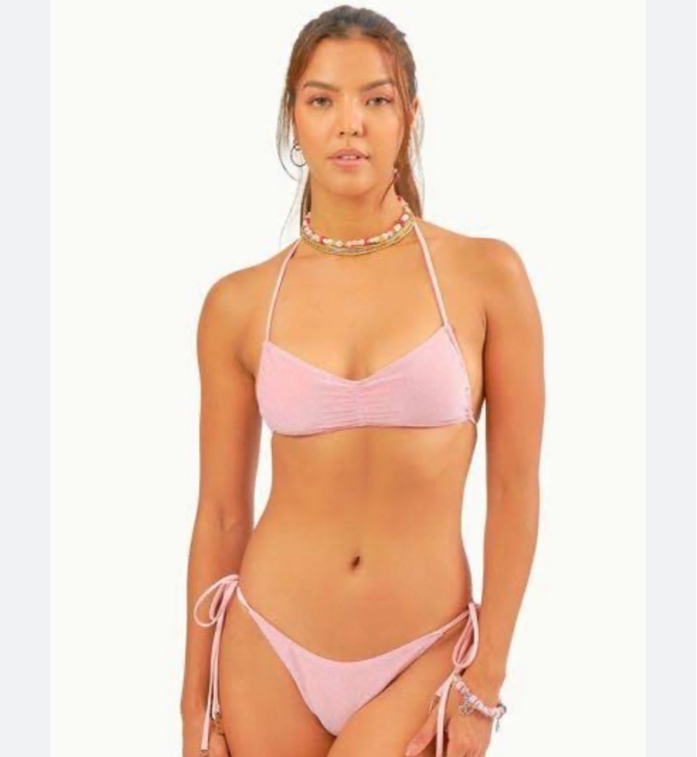 Blackbough Swim Bikini Dixie Top Penny Bottoms In Pink Shimmer On Carousell