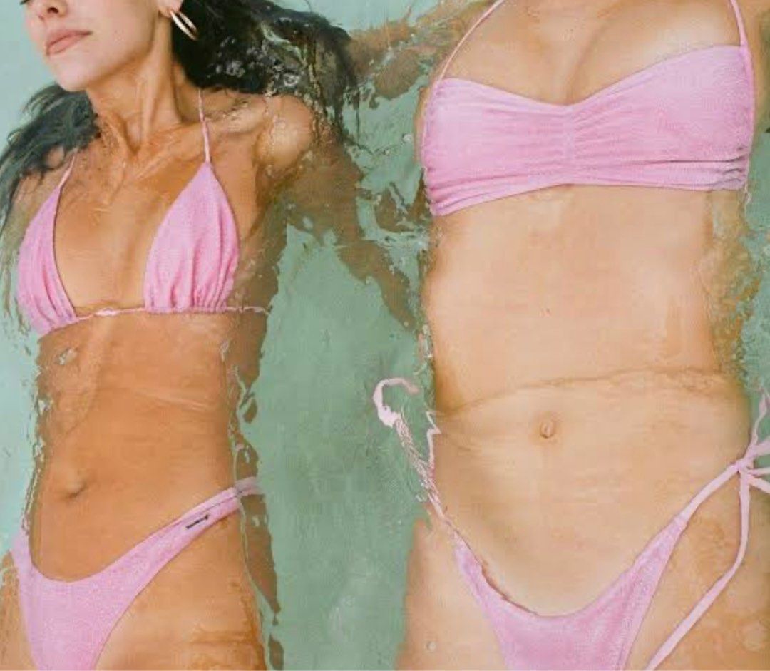 Blackbough Swim Bikini Dixie Top Penny Bottoms In Pink Shimmer On Carousell
