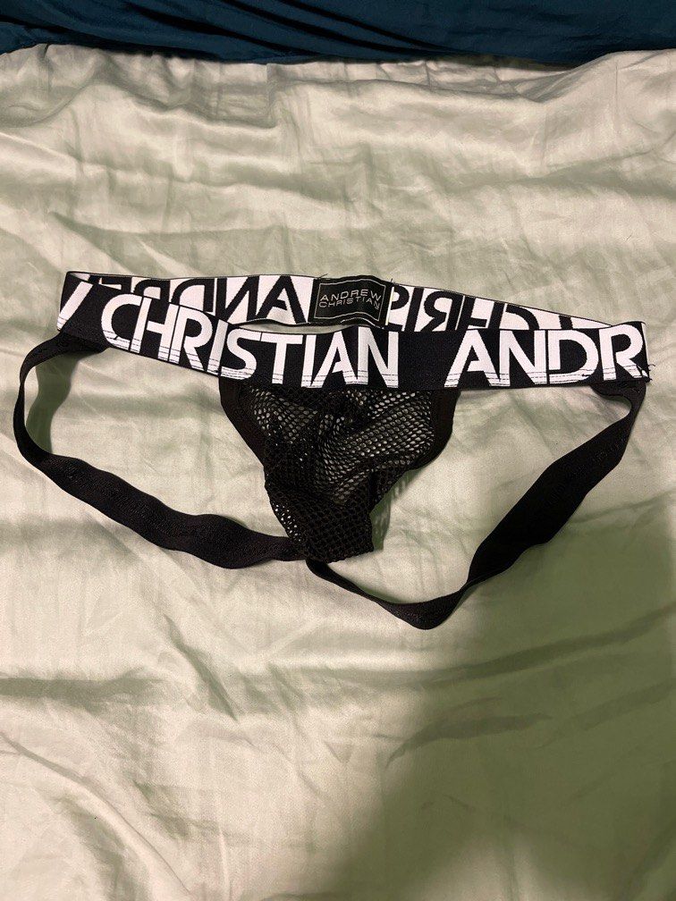 Andrew Christian Almost Naked Fishnet Mesh Jockstrap Men S Fashion Bottoms New Underwear On