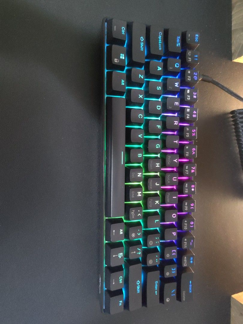 Mechanical Keyboard Hot Swapable Red Gateron Switches Aluminum Frame Rgb Computers