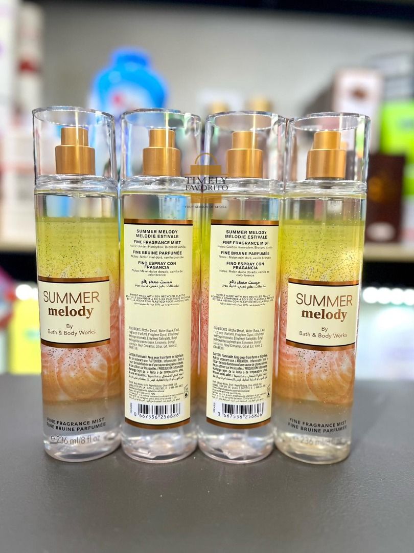 BBW Summer Melody Fine Fragrance Mist 236ml Beauty Personal Care Fragrance Deodorants On