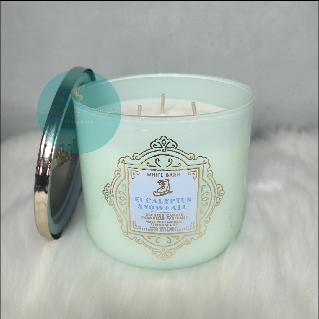 Bbw Bath Body Works Eucalyptus Snowfall Wick Candle Furniture