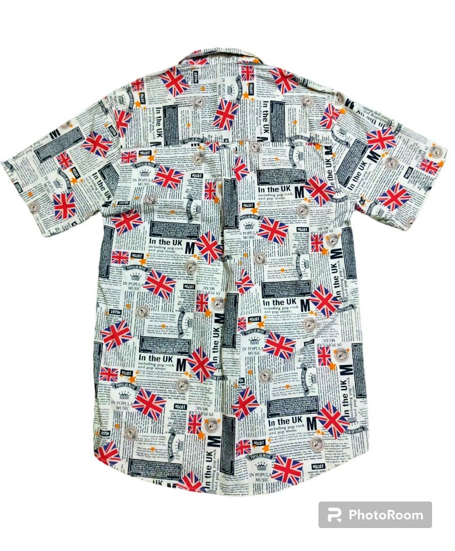 Rare Kemeja Full Print Sex Pistols The Beatles Rolling Stone Etc Men S Fashion Tops Sets