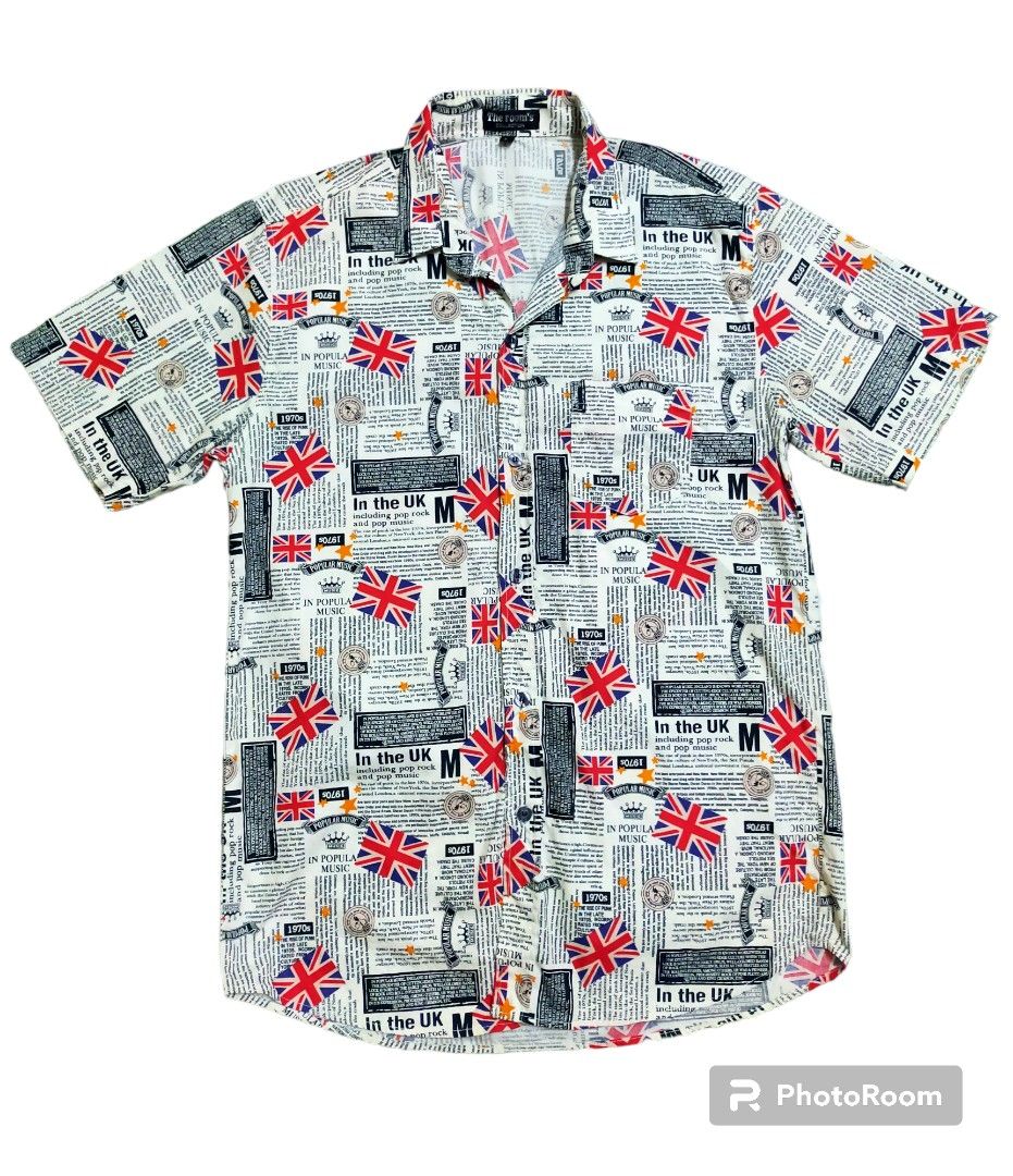 Rare Kemeja Full Print Sex Pistols The Beatles Rolling Stone Etc Men S Fashion Tops Sets