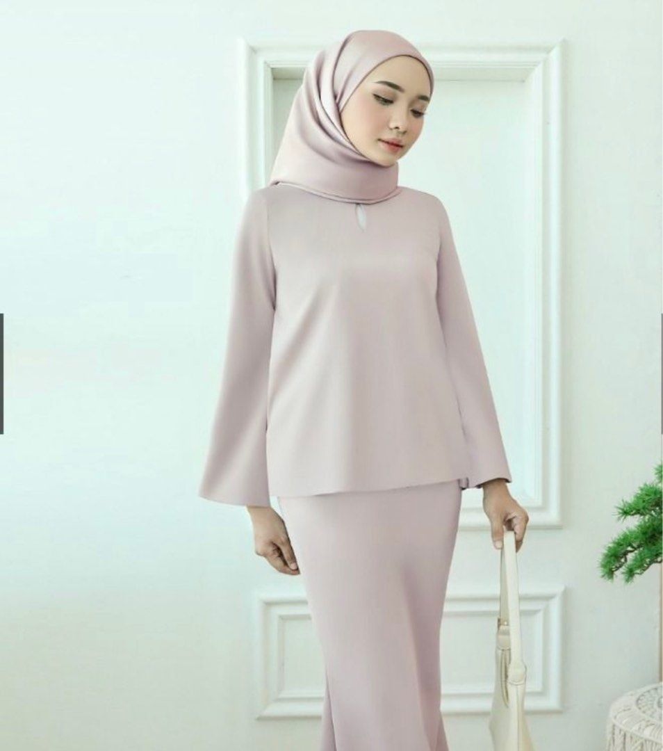 Kurung Nude Jannahnoe Women S Fashion Muslimah Fashion Baju Kurung