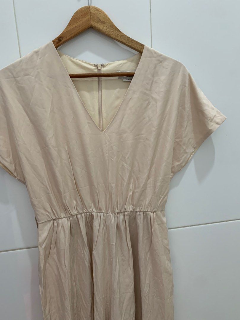 Love Bonito Beige Cream Nude Luela Belted Wide Leg Jumpsuit Long