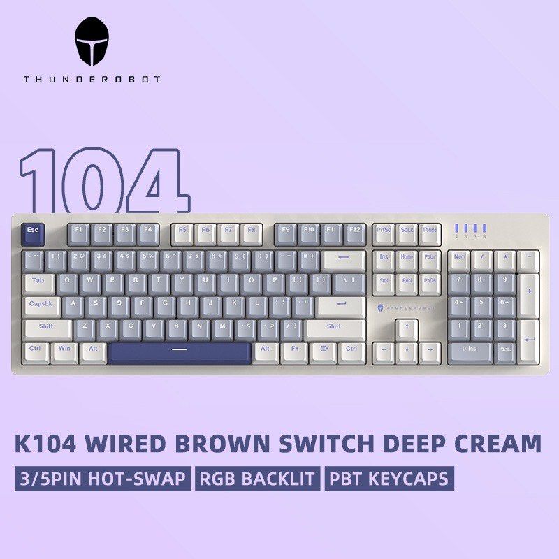 Hot Swappable Mechanical Keyboard With Number Pad Brown Switch Computers Tech Parts