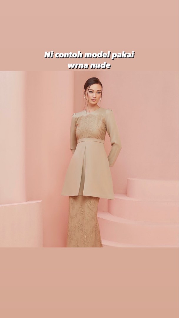 Jannahnoe Baju Kurung Nude Women S Fashion Dresses Sets