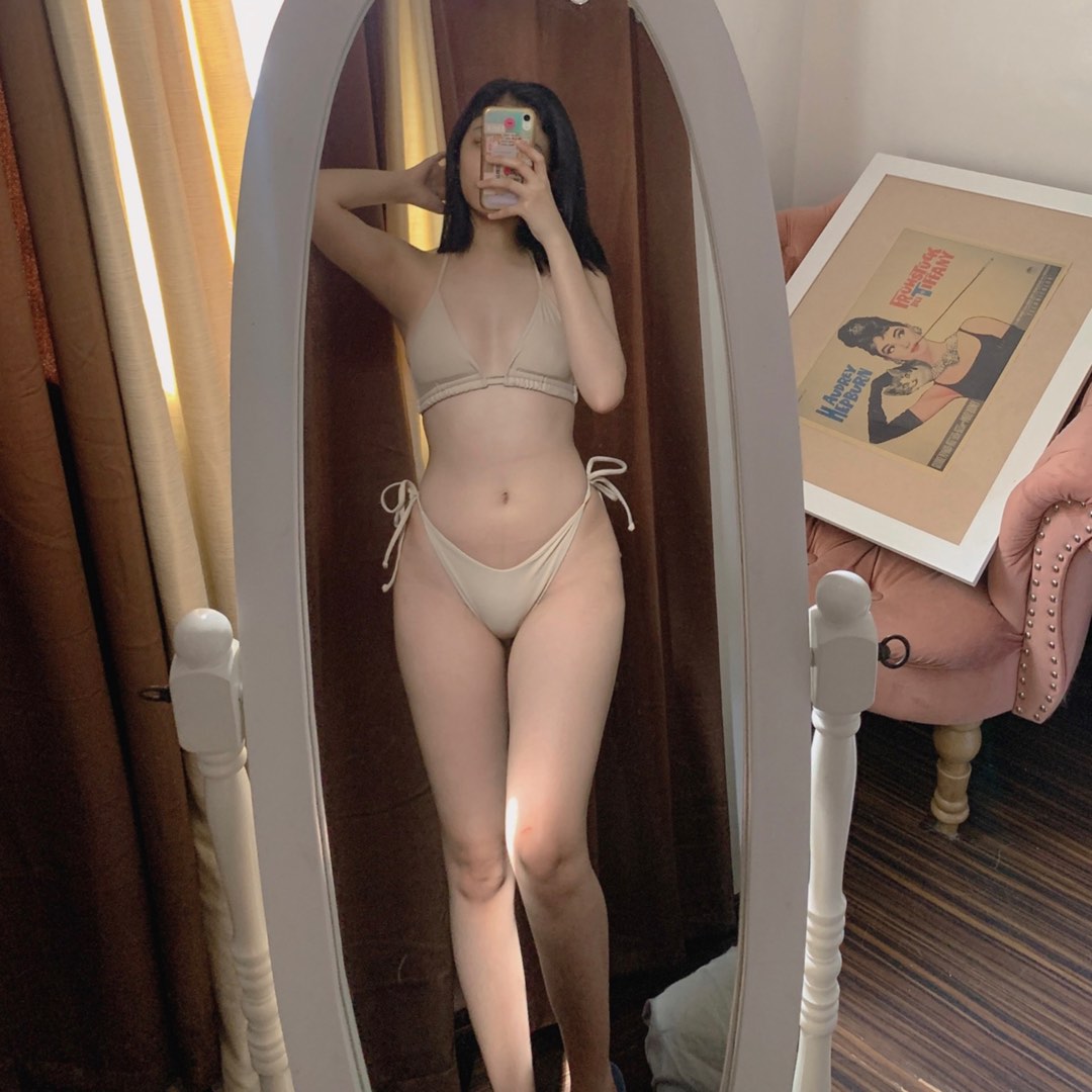 SEW LOCAL Mica X Rue Two Piece Bikini Set In Sandstone Cream Beige