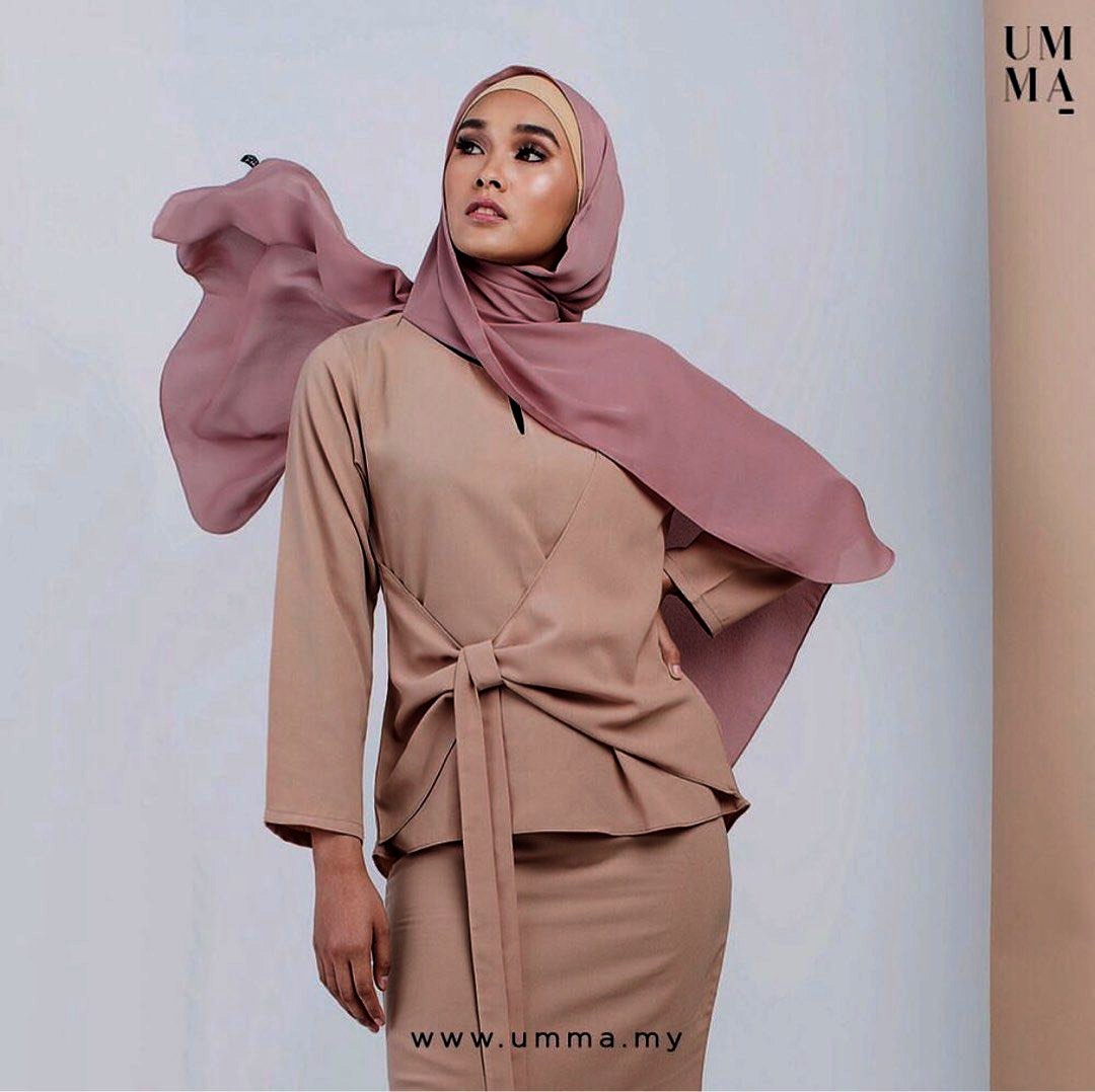 Umma Niva Kurung In Nude Brown Women S Fashion Muslimah Fashion Baju