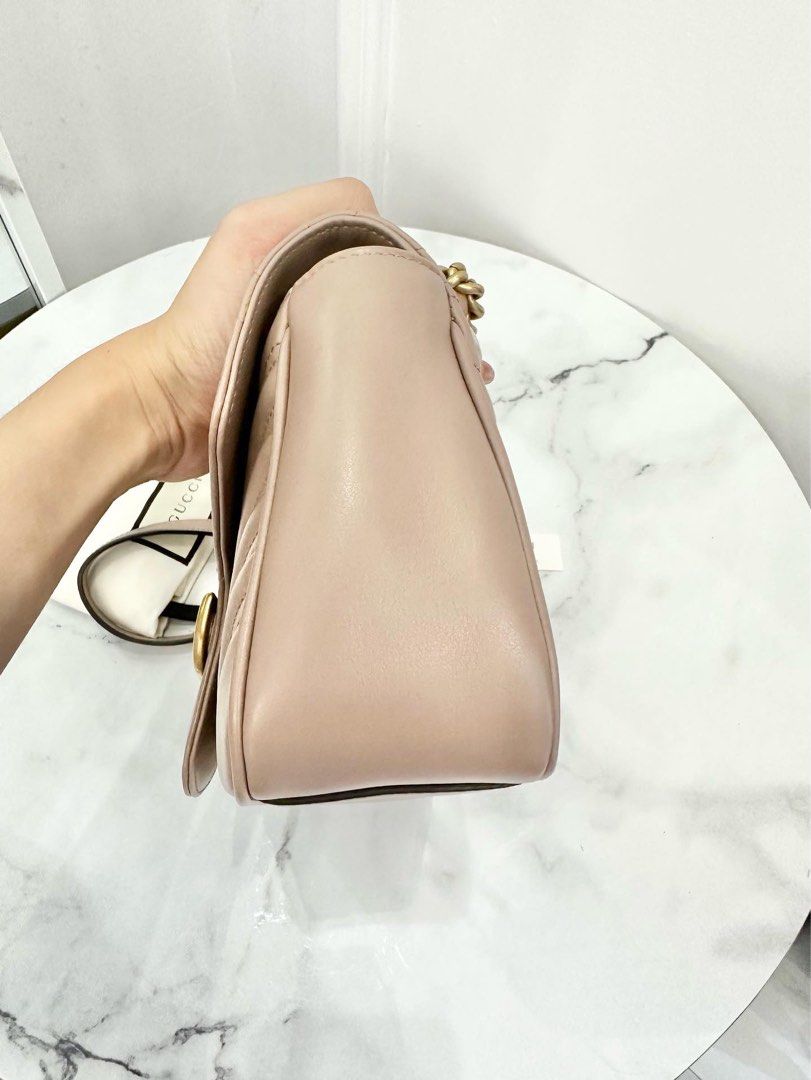 Gucci Marmont Small Nude Barang Mewah Tas Dompet Di Carousell