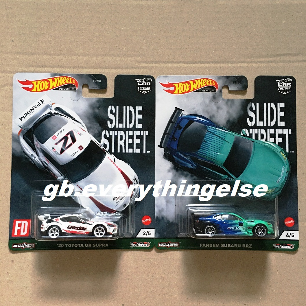 Hot Wheels Premium Slide Street Toyota GR Supra Pandem Subaru BRZ Set Hobbies Toys Toys