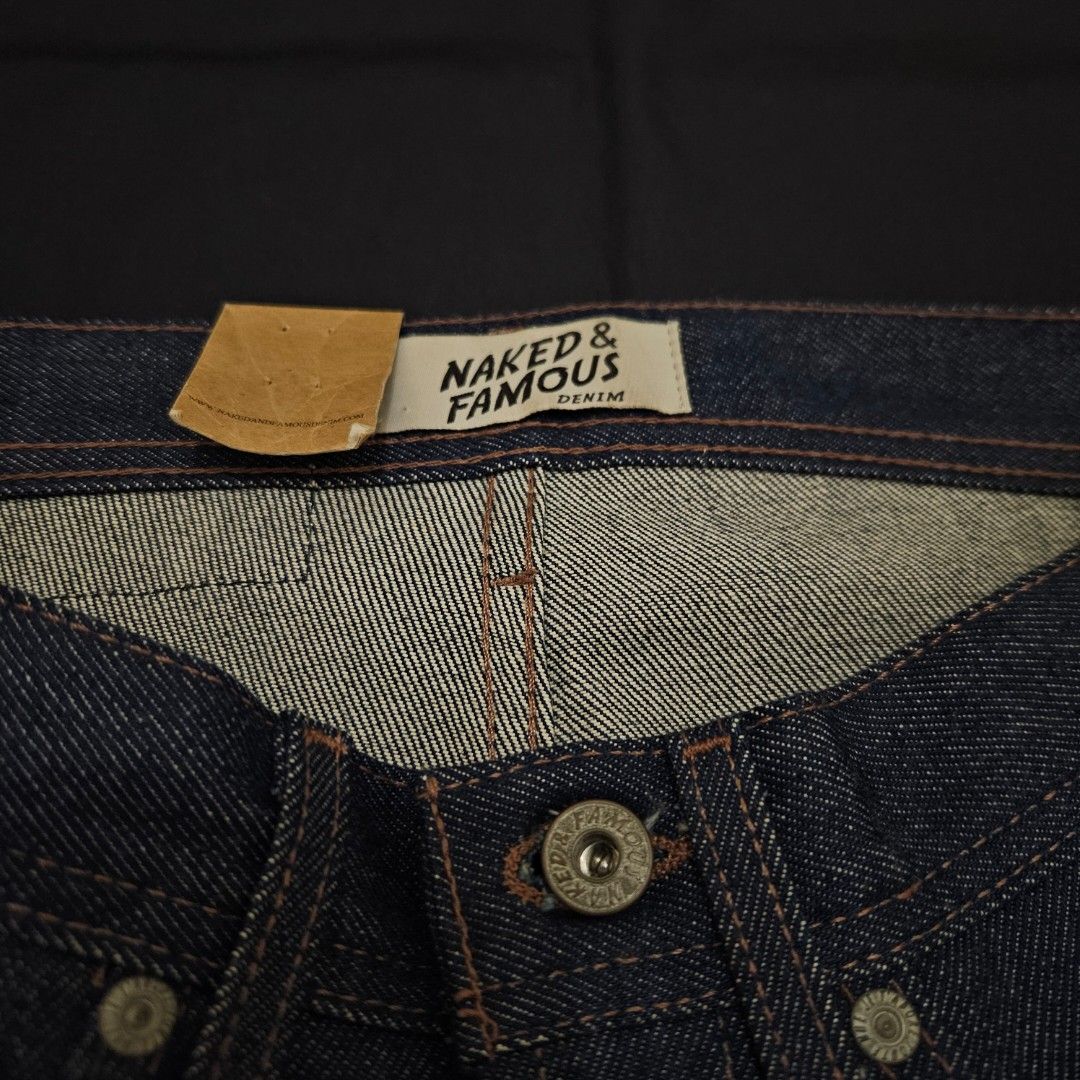 Naked Famous X Massdrop Ichiba Selvedge Fesyen Pria Pakaian Bawahan
