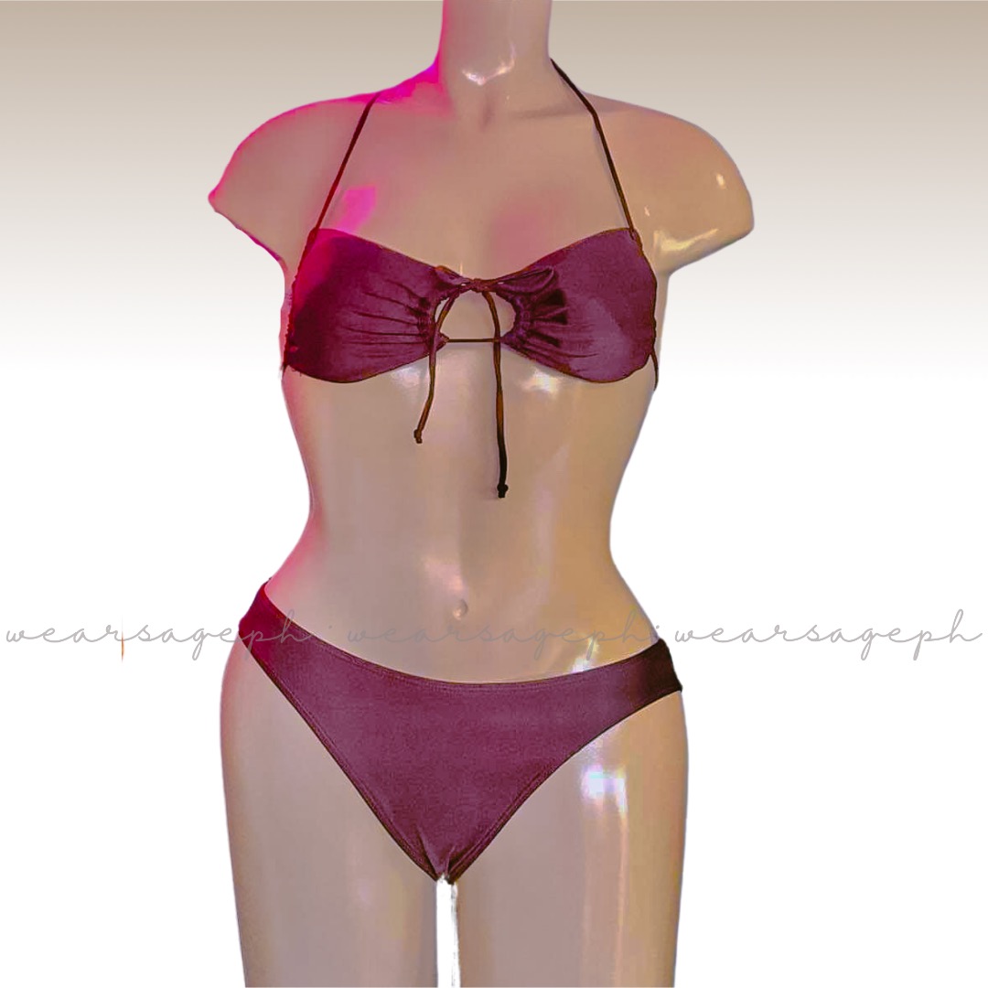 Brand New Shein Self Tie Two Piece Bikini Swimsuit Women S Fashion
