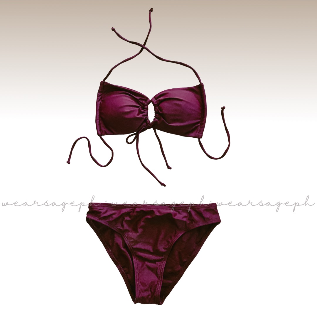 Brand New Shein Self Tie Two Piece Bikini Swimsuit Women S Fashion