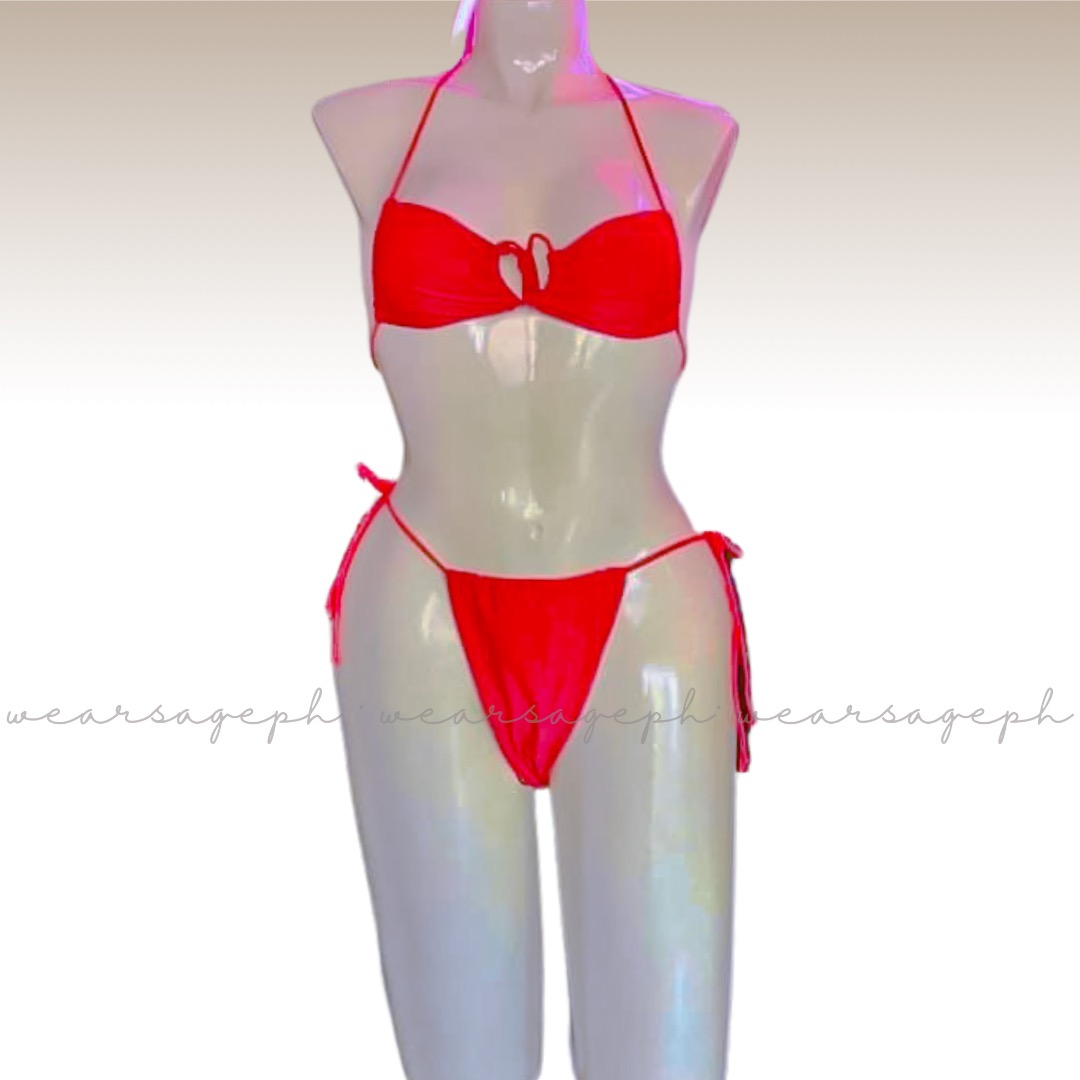 Brand New Shein Self Tie Two Piece Bikini Swimsuit Women S Fashion