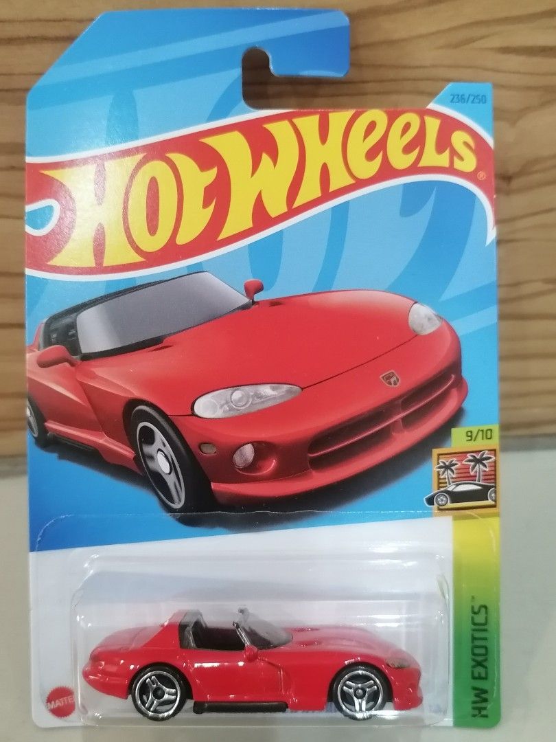 Hot Wheels 2023 HW Exotics 92 Dodge Viper RT 10 Viper Red Hobbies Toys Toys Games On