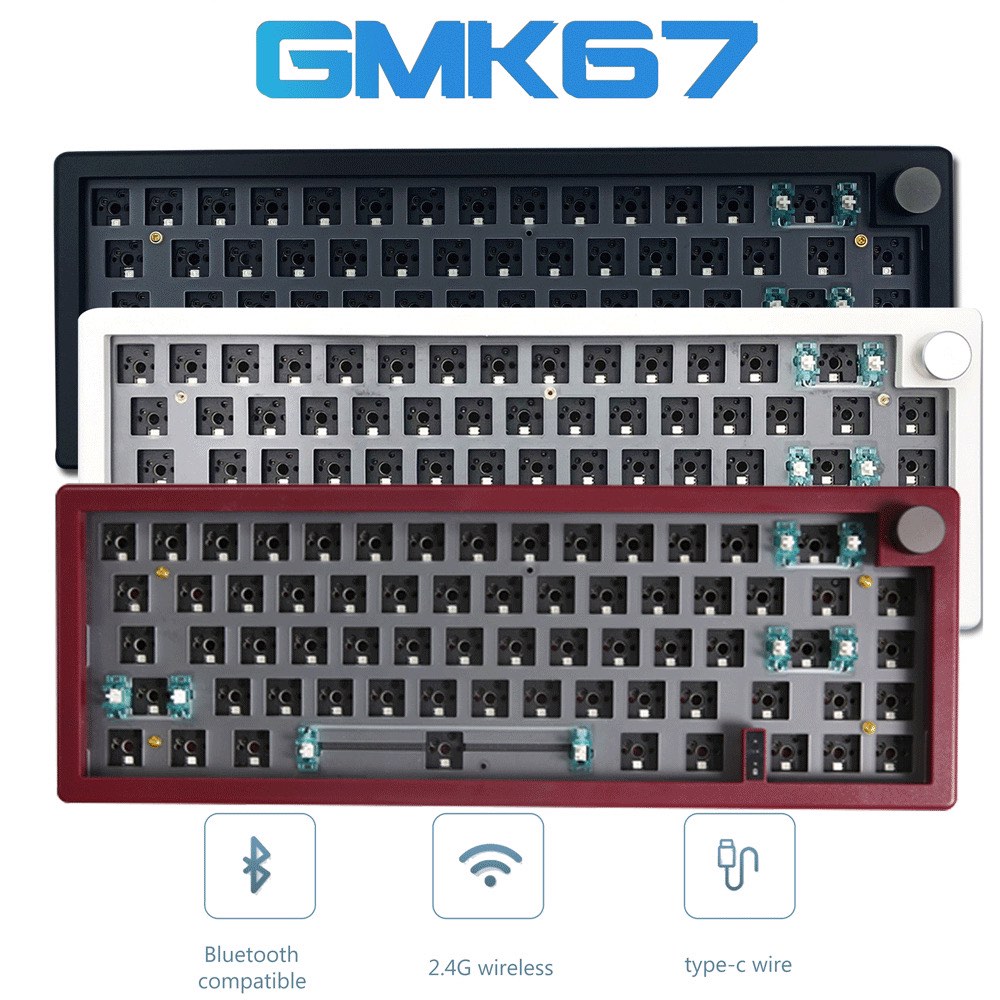 Gmk Gasket Hot Swappable Connection Mode Mechanical Keyboard Kit Rgb With Knob For Cherry
