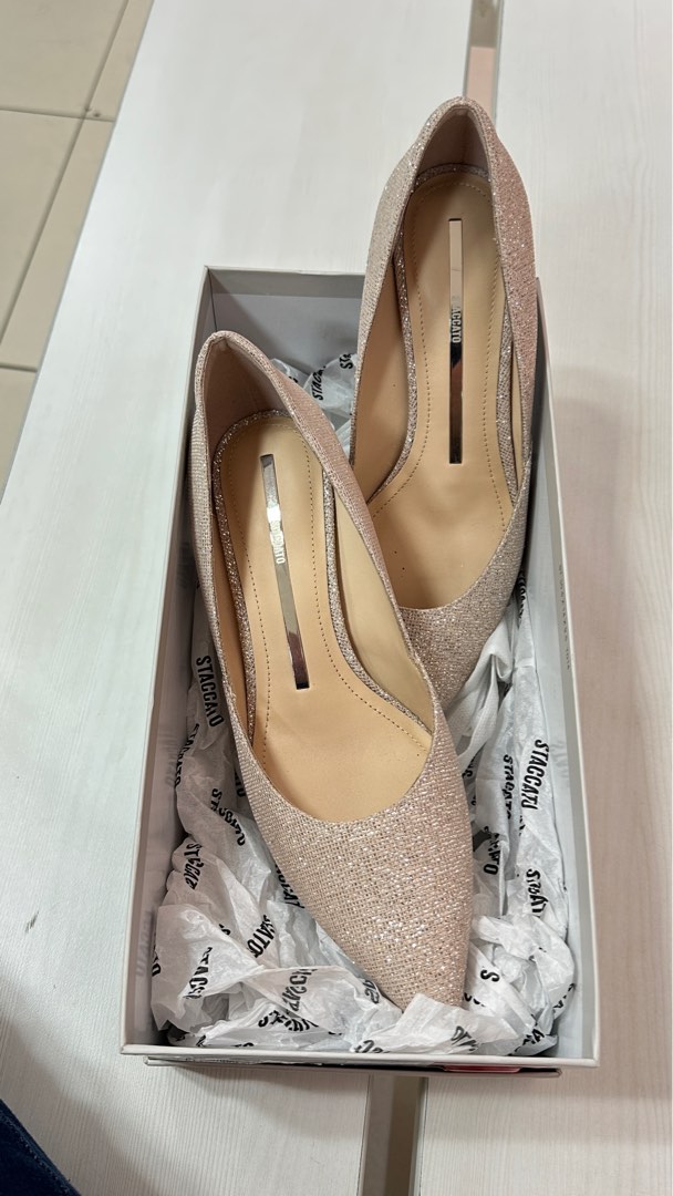 Staccato Glitter Shoes Nude Fesyen Wanita Sepatu Di Carousell