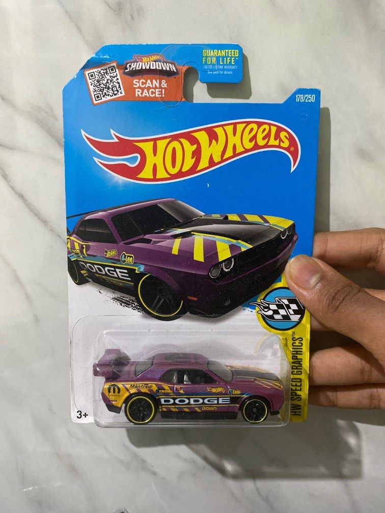 Hot Wheels Speed Graphics Dodge Challenger Drift Car Purple Hobbies Toys Toys Games On