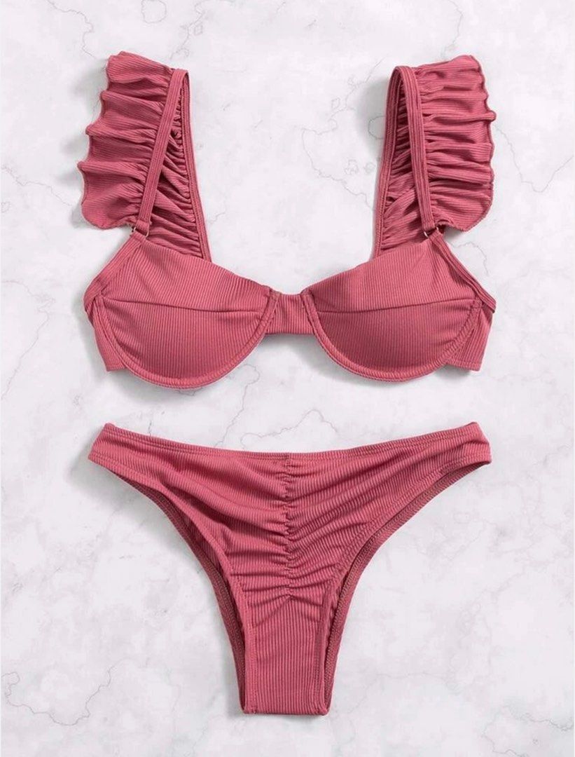 Shein Underwire Bikini Old Rose Women S Fashion Swimwear Bikinis
