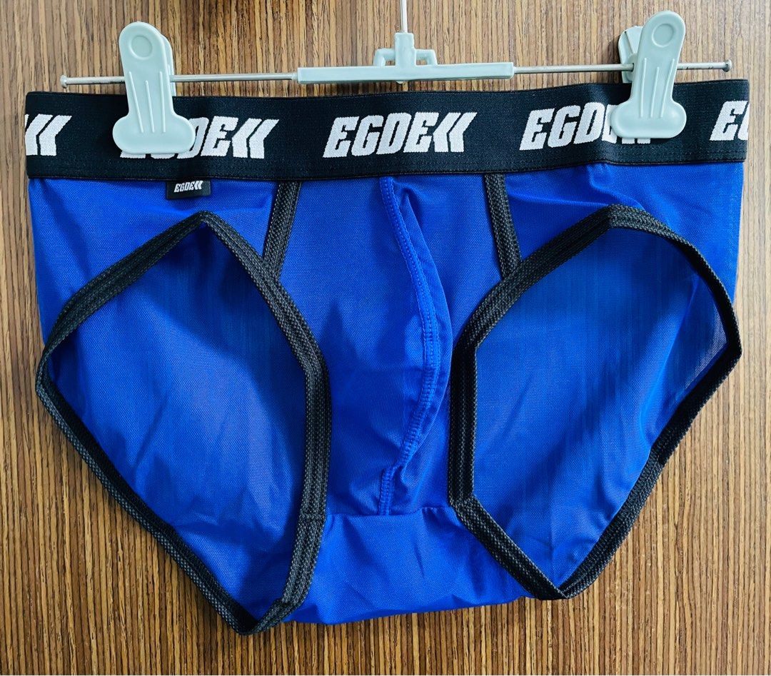 Egde Strike Super Low Rise Bikini Briefs Blue Men S Fashion Bottoms New Underwear On Carousell