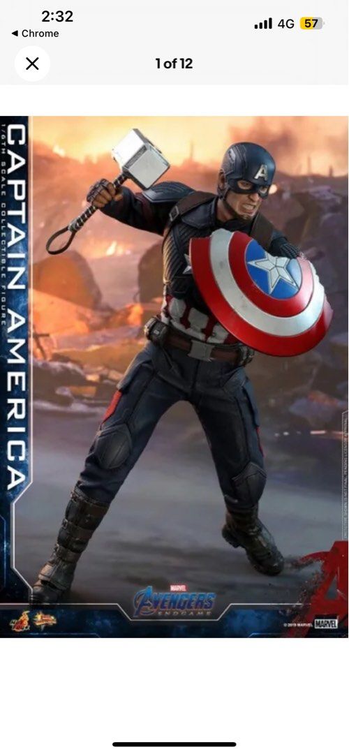 Hot Toys MMS536 Avengers Endgame Captain America 1 6th Scale Collectible Figure Hobbies Toys